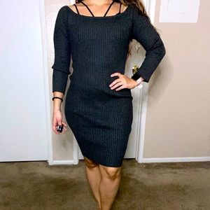 Gray bodycon dress